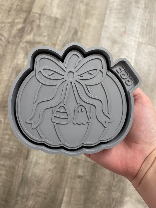 Pumpkin with Bow, Candy Corn & Ghost- Silicone Mold
