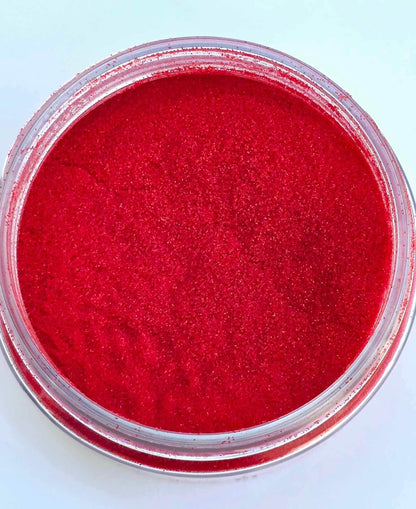 FLUORESCENT ULTRA FINE GLITTER DUST 1OZ: Left On Red