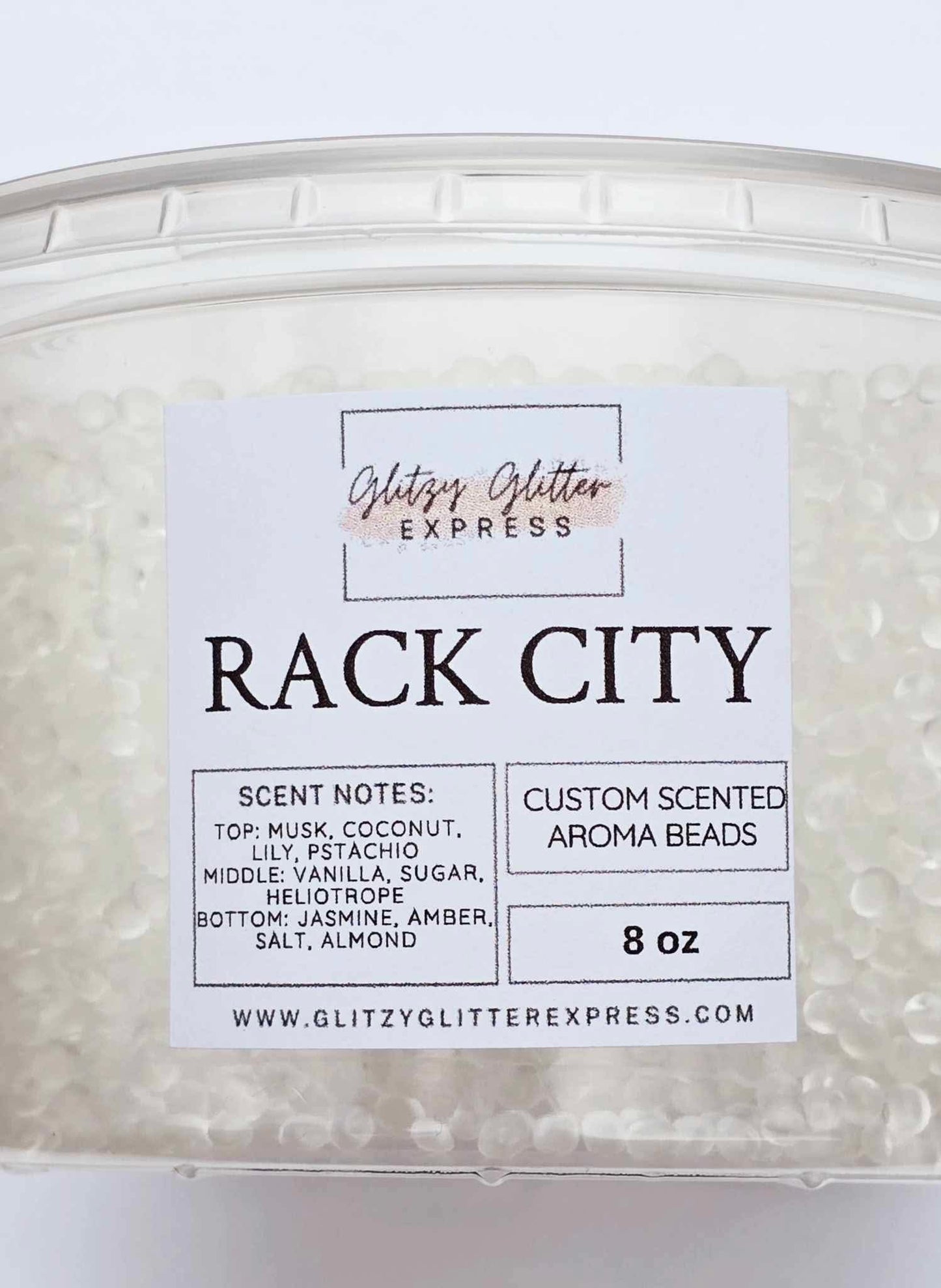 Custom Pre Scented Beads: Rack City