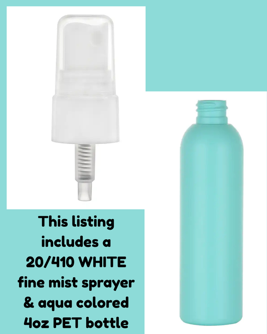 4oz Aqua Fine Mist Spray Bottle Sets