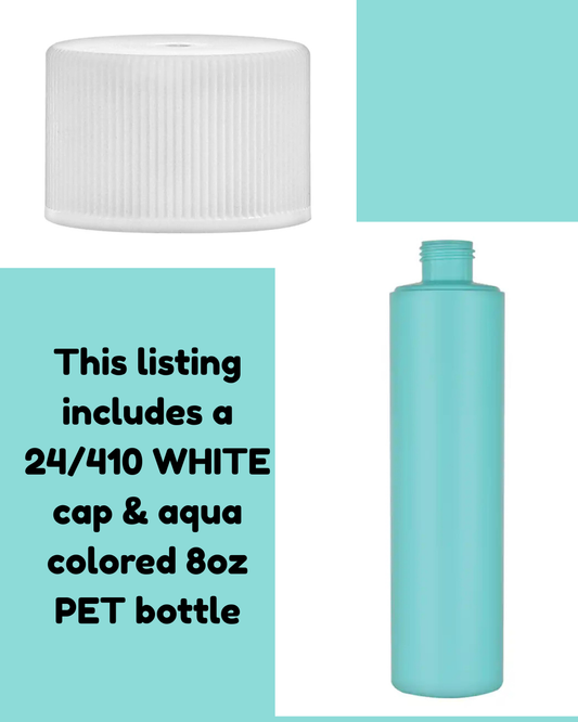 8oz Aqua Bottle Sets With White Cap
