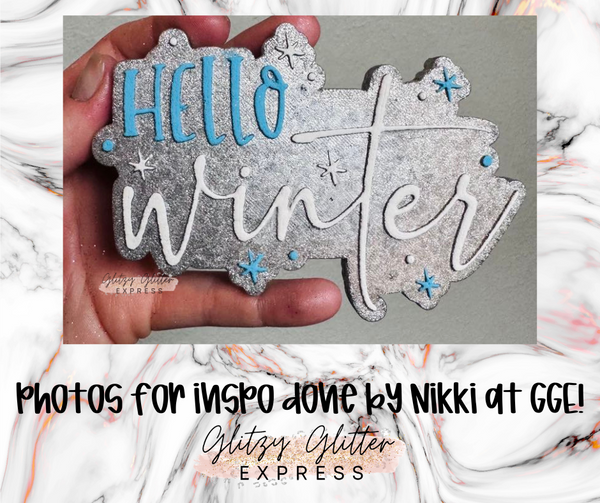 Silicone Mold: Hello Winter