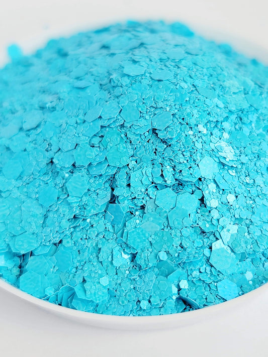 Pearl Chunky Mix: Pearl/Matte Blue
