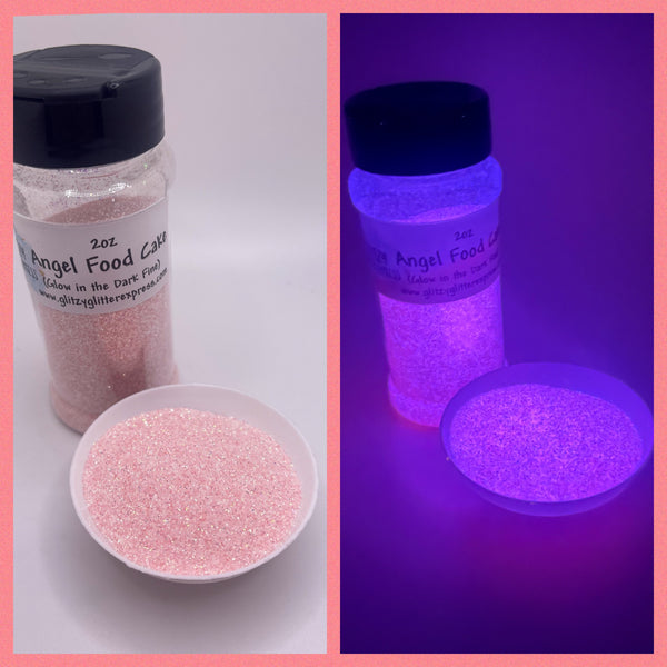 Fine: 2oz Glow in Dark Glitter - Angel Food Cake