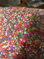 Clay Pieces: Rainbow Sprinkles with Rainbows & Stars Mix