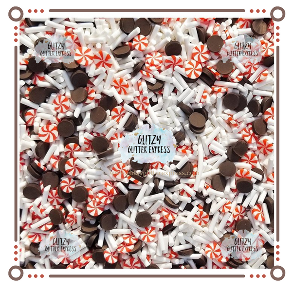Clay Pieces: Chocolate Peppermint Bark