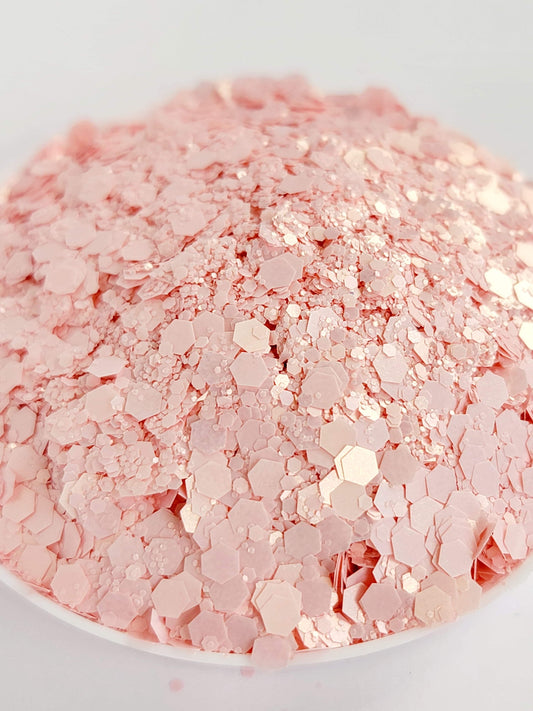 Pearl Chunky Mix: Pearl/Matte Pink