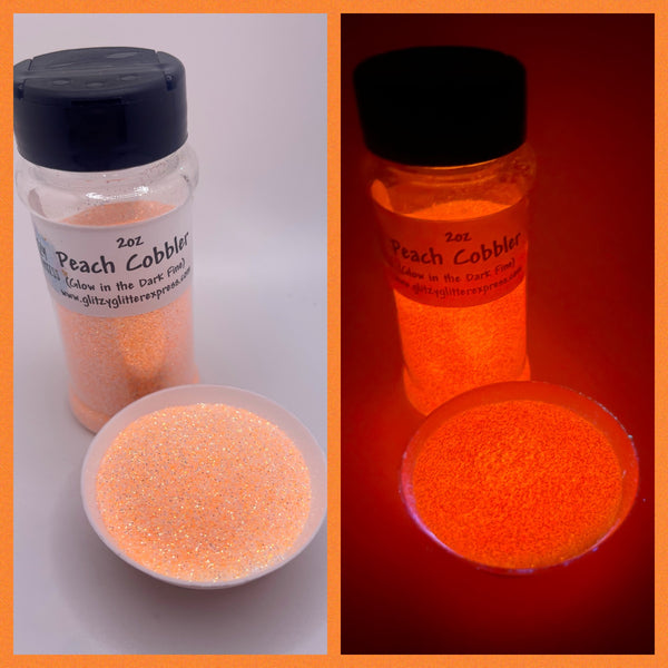 Fine: 2oz Glow in Dark Glitter - Peach Cobbler