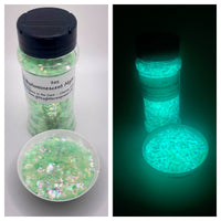 Chunky Mix: 2oz Bioluminescent Algae Glow Mint to Green