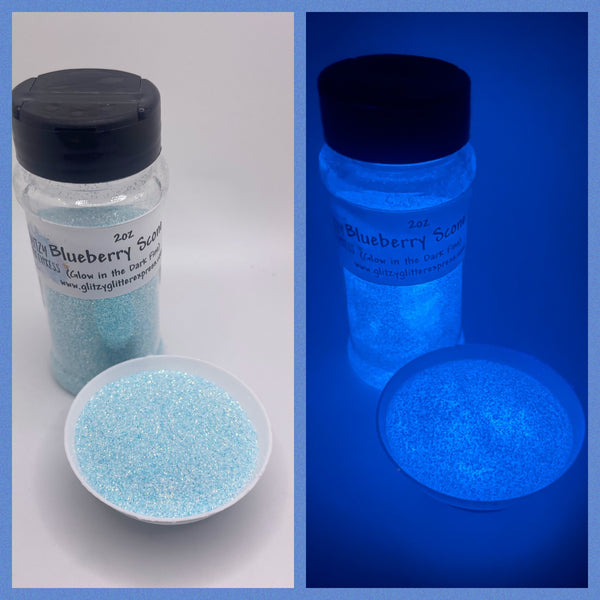 Fine: 2oz Glow in Dark Glitter - Blueberry Scone