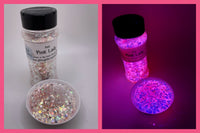 Chunky Mix: 2oz Glow in Dark Glitter - Pink Lady