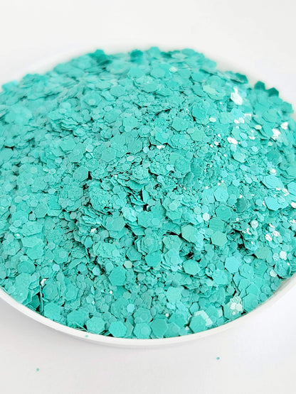 Pearl Matte Chunky Mix: SEAFOAM PEARL (Shaker ONLY)