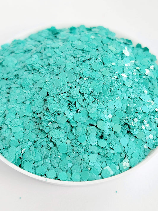 Pearl Matte Chunky Mix: SEAFOAM PEARL (Shaker ONLY)