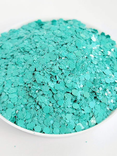 Iridescent Chunky Mix: SEAFOAM PEARL (Shaker ONLY)