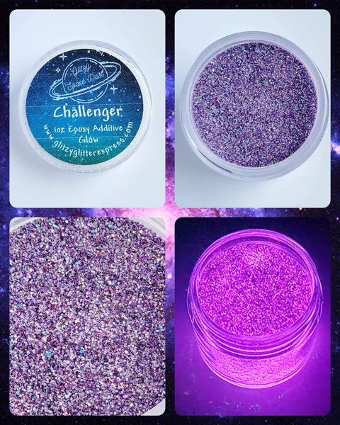 SPACE DUST EPOXY ADDITIVE 1OZ: Challenger (GLOWS in DARK)