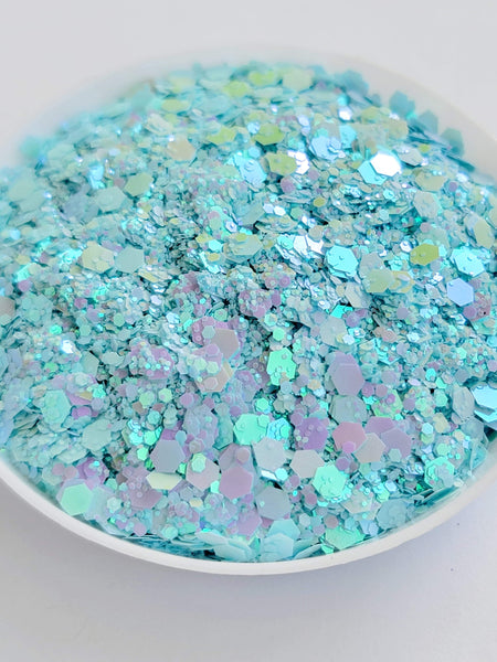 Iridescent Chunky Mix: Cotton Candy